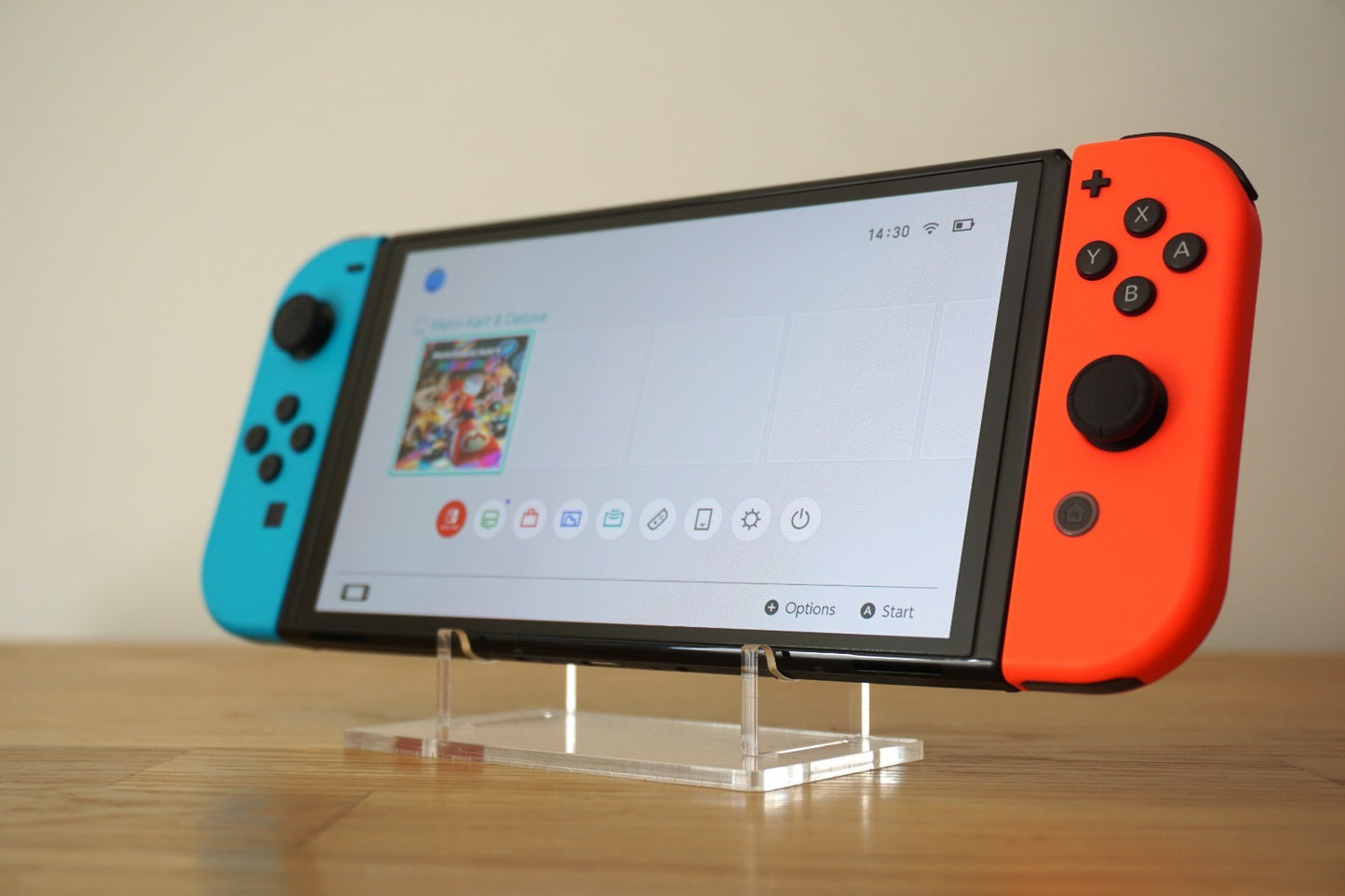 Nintendo Switch OLED Console 64GB Bundle | Neon Blue & Red | Mario Kart 8 Deluxe
