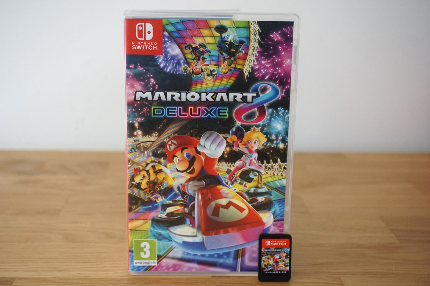 Nintendo Switch OLED Console 64GB Bundle | Neon Blue & Red | Mario Kart 8 Deluxe