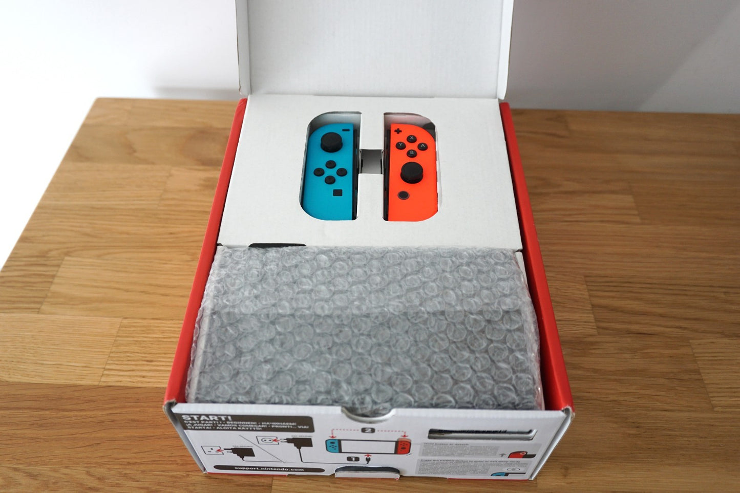 Nintendo Switch OLED Console 64GB Bundle | Neon Blue & Red | Mario Kart 8 Deluxe
