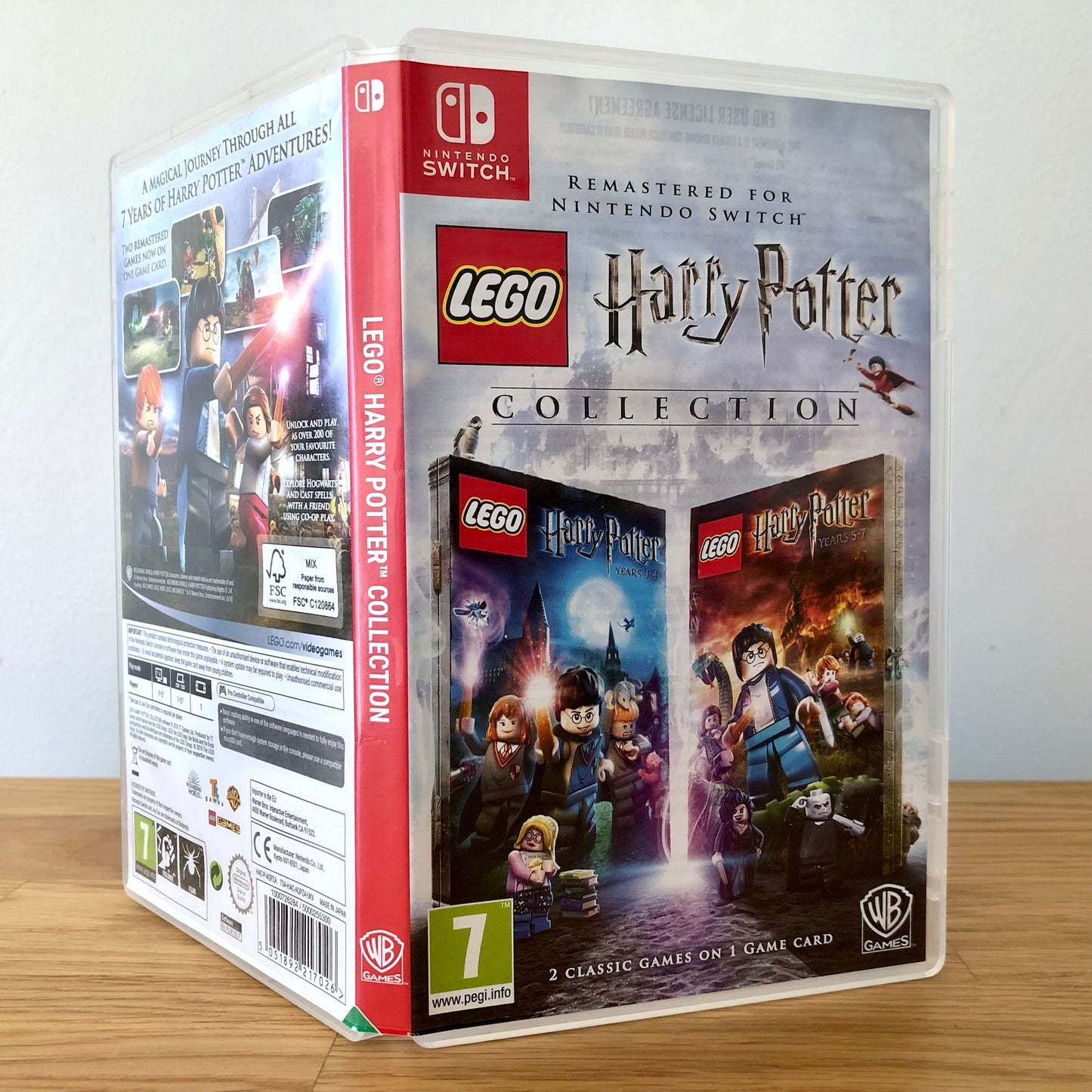 Angled front view of LEGO Harry Potter Collection for Nintendo Switch, showing full front cover artwork.
