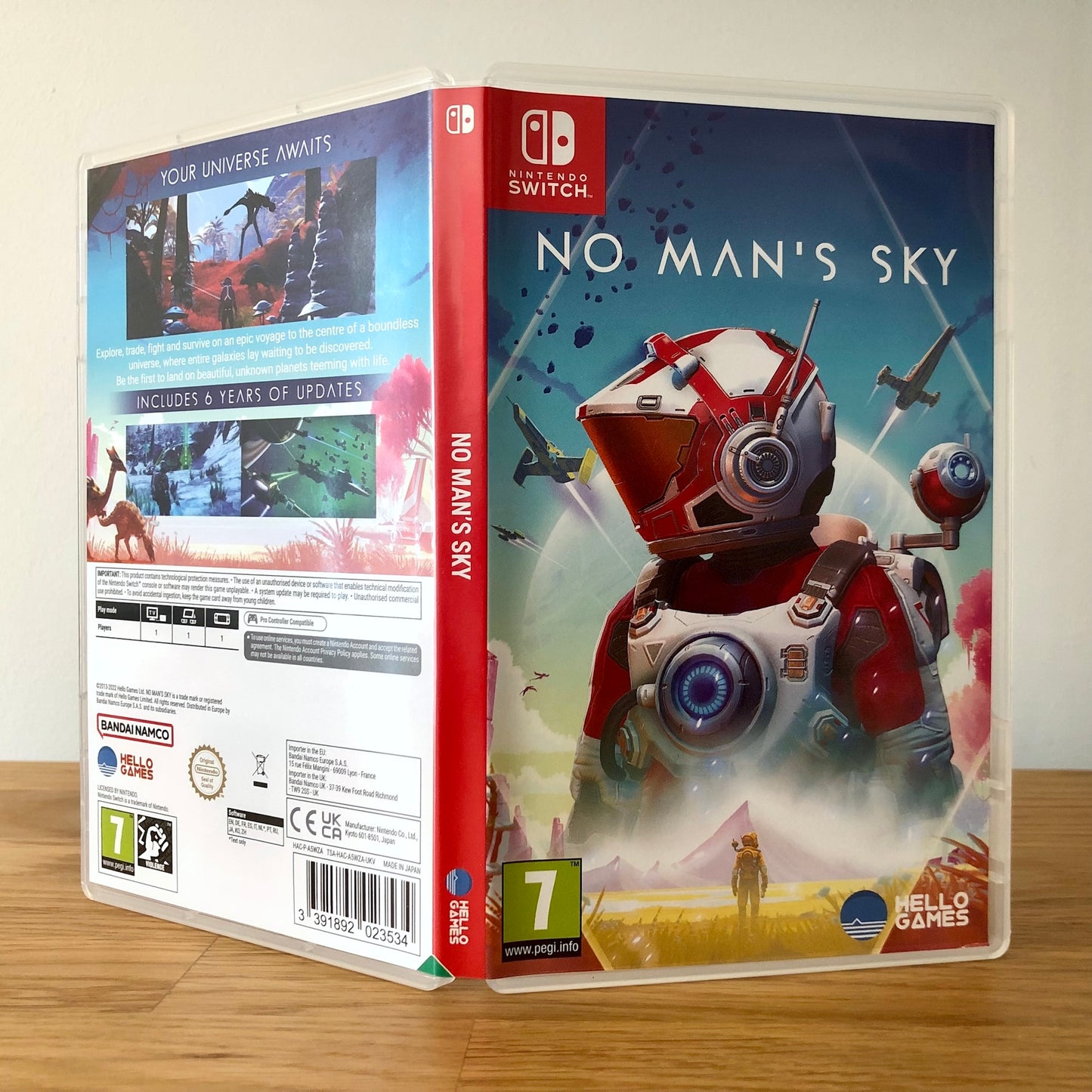Angled front view of No Man’s Sky for Nintendo Switch, showing full front cover artwork.