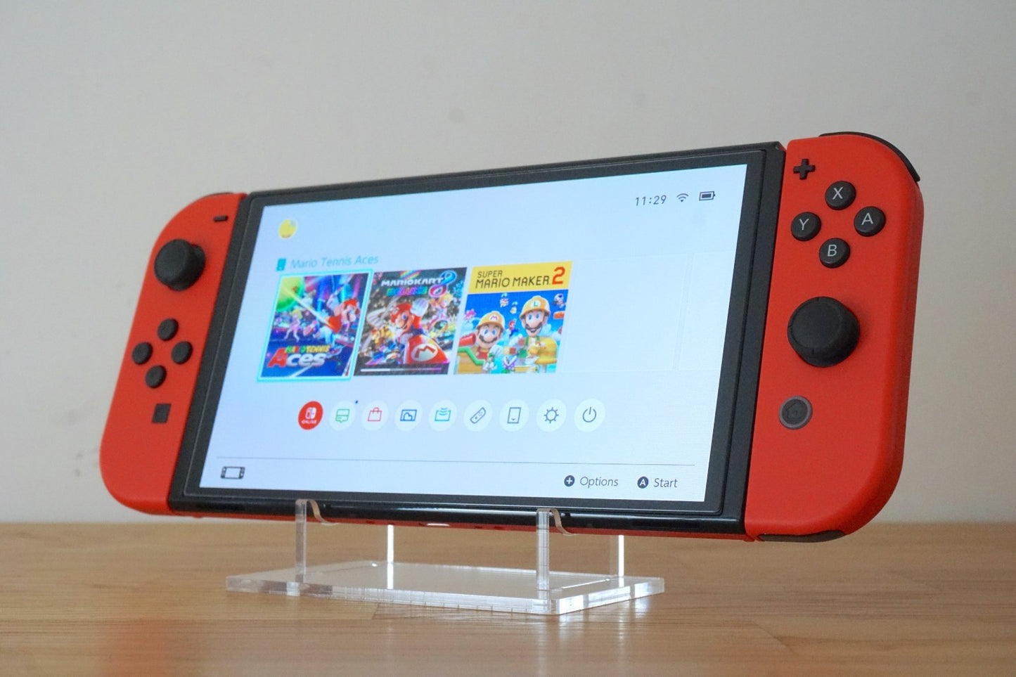Nintendo Switch OLED 64GB 🪼Mario Red Edition Bundle + 4 Mario Games 🚚 Same Day