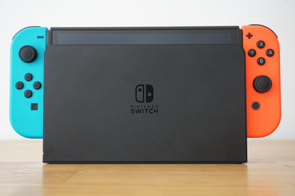Nintendo Switch OLED Console 64GB Bundle | Neon Blue & Red | Mario Kart 8 Deluxe