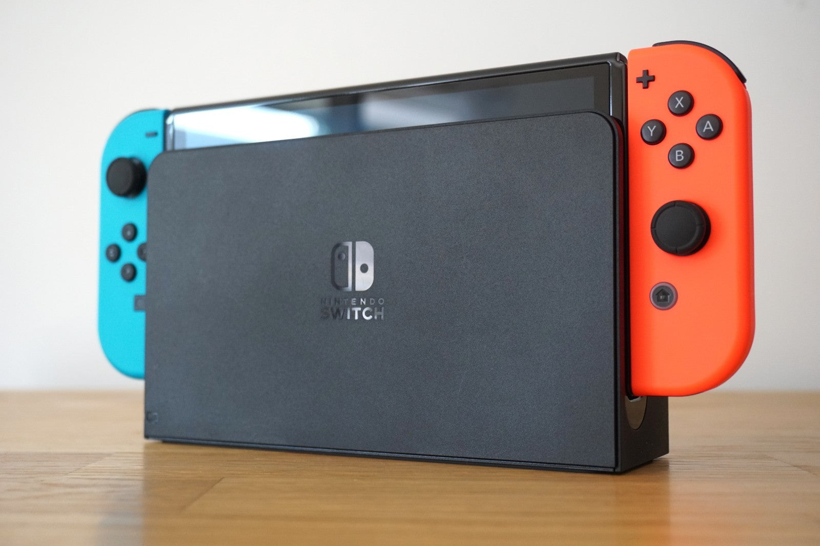 Nintendo Switch OLED Console 64GB Bundle | Neon Blue & Red | Mario Kart 8 Deluxe