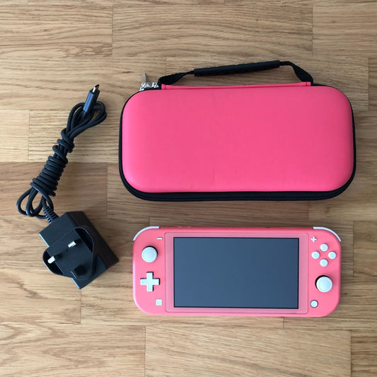 Nintendo Switch Lite 32GB Pink | Good Condition | Official Charger & Travel Case