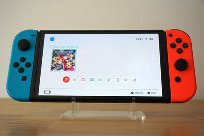 Nintendo Switch OLED Console 64GB Bundle | Neon Blue & Red | Mario Kart 8 Deluxe