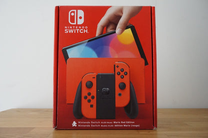 Nintendo Switch OLED 64GB 🪼Mario Red Edition Bundle + 4 Mario Games 🚚 Same Day