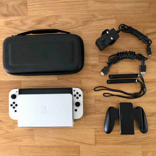 Nintendo Switch OLED Console 64GB White | Good Condition | All Accessories