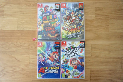 Nintendo Switch OLED 64GB 🪼Mario Red Edition Bundle + 4 Mario Games 🚚 Same Day
