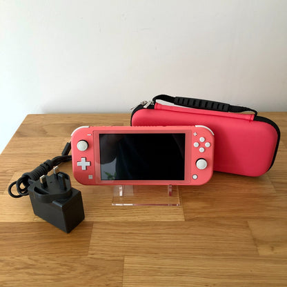 Nintendo Switch Lite 32GB Pink | Good Condition | Official Charger & Travel Case
