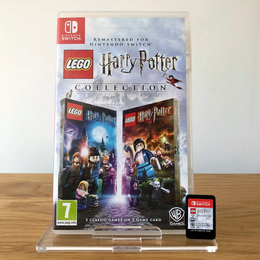 Front cover of LEGO Harry Potter Collection for Nintendo Switch, featuring game artwork, title, and front of cartridge.