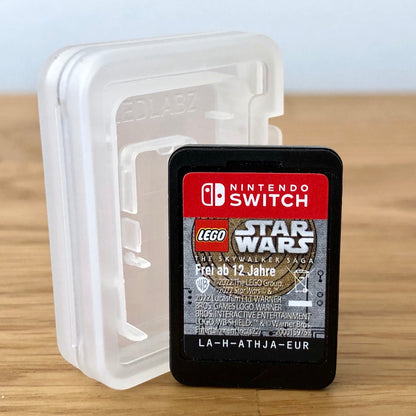 Front of LEGO Star Wars: The Skywalker Saga Nintendo Switch cartridge, showing game artwork and label.