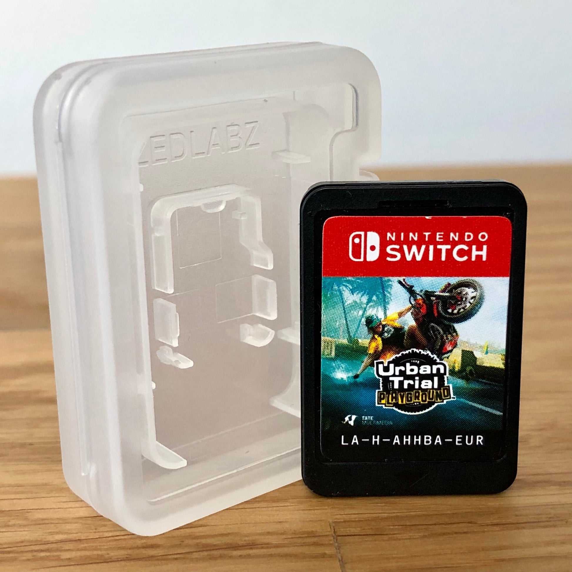 Cartridge front of Urban Trial Playground for Nintendo Switch, featuring game title.