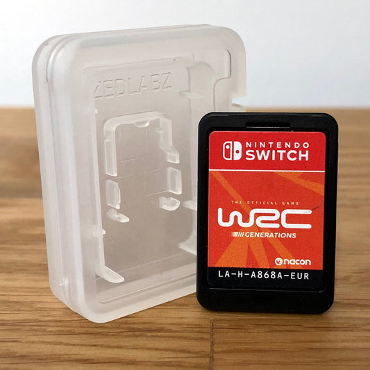 Cartridge front of WRC Generations for Nintendo Switch, featuring game title.