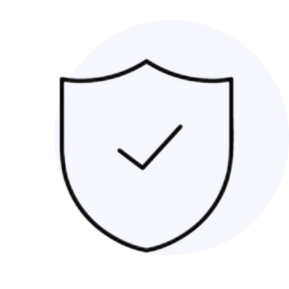 Icon showing a shield with a checkmark, representing Squid Gaming’s hassle-free and free returns policy.