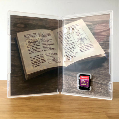 Inside the case of Pokémon Violet for Nintendo Switch, showing the cartridge and case design.