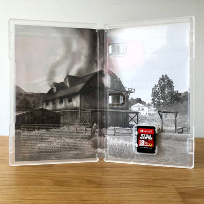 Inside the case of Red Dead Redemption for Nintendo Switch, showing the cartridge and case design.
